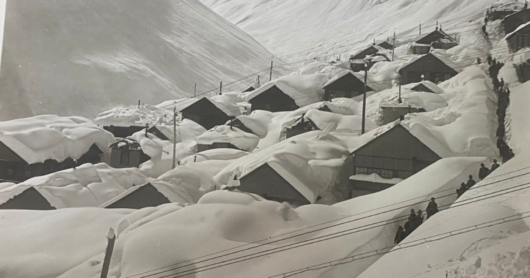 Nevazón en Sewell: una fotografía de 100 años